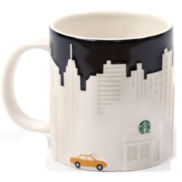 Starbucks New York City Taxi Edition Skyline City Mug Coffee 2012  3D Relief - Picture 1 of 10